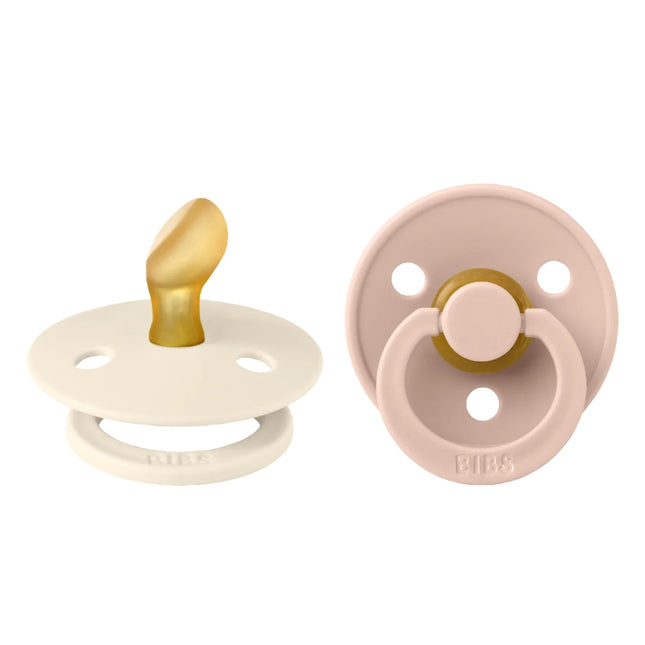 Bibs Colour Anatomical Pacifier Ivory And Blush Size 1