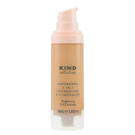 Kind Collective Superhero 2-In-1 Foundation & Concealer With Vitamin C Medium Tan