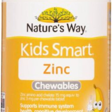 Nature’s Way Kids Smart Zinc Chewable Tabs 60 - OhYouLuckyDuck.com.au