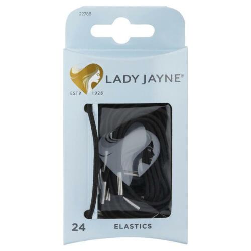 Lady Jayne Black Elastics 24 Pack - OhYouLuckyDuck.com.au