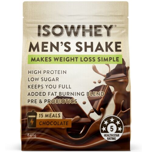 Isowhey Men's Shake Chocolate 840g - OhYouLuckyDuck.com.au