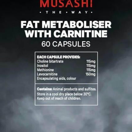 Musashi Fat Metaboliser Carnitine 60 - OhYouLuckyDuck.com.au