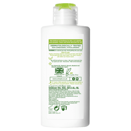 Simple Kind To Skin Rich Moisturiser Replenishing 125ml - OhYouLuckyDuck.com.au