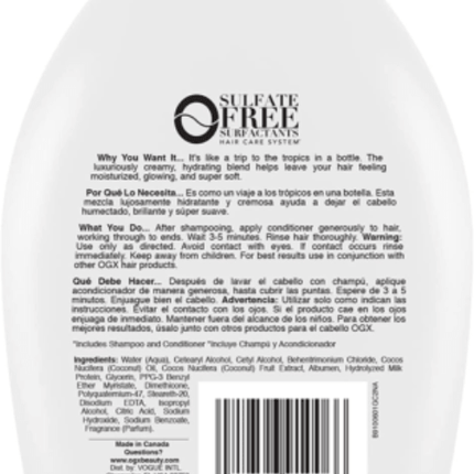 OGX Conditioner Nourishing Coconut Milk 385ML - OhYouLuckyDuck.com.au