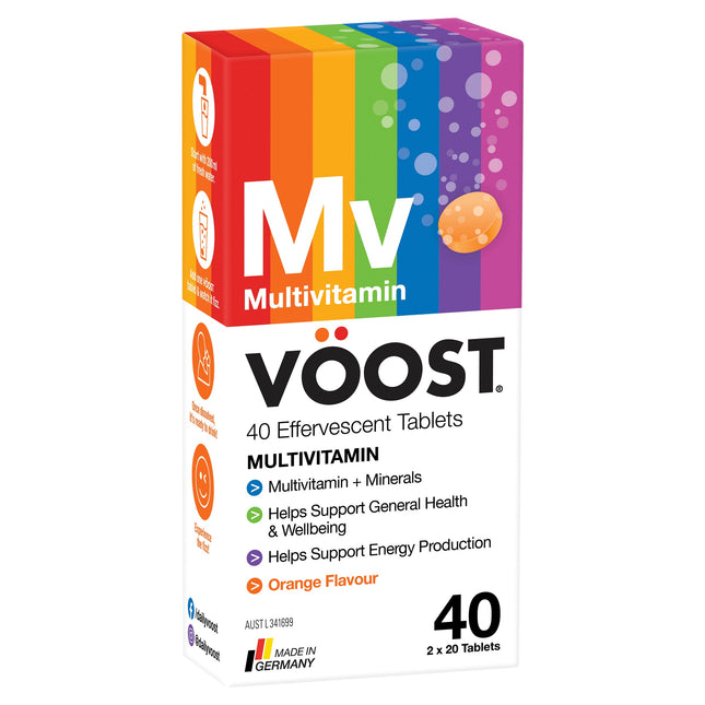 Voost Multivitamin Orange Effervescent Tablet 40 Pack
