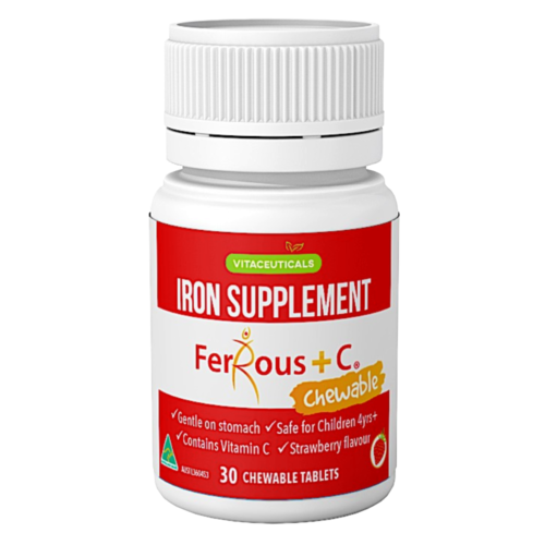 Ferrous C Chewable 30 Tabs - OhYouLuckyDuck.com.au