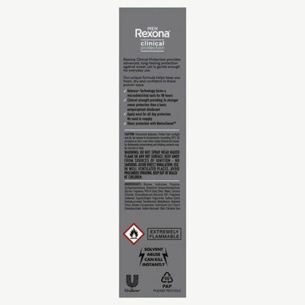 Rexona for Men Clinical Protection Antiperspirant Clean Scent 180ml - OhYouLuckyDuck.com.au