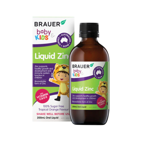 Brauer Baby & Kids Liquid Zinc 200ML - OhYouLuckyDuck.com.au