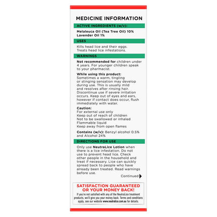 Neutralice Headlice Lotion 200ml - OhYouLuckyDuck.com.au
