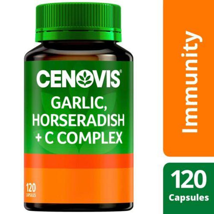 Cenovis Garlic And Horseradish + C Complex 120 Capsules - OhYouLuckyDuck.com.au