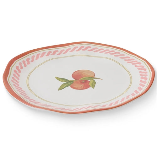 Madras Link Fiesta Orange Melamine Large Plate 27CM