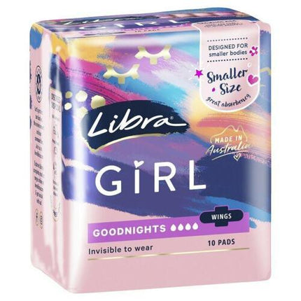 Libra Girl Pads Goodnights with Wings 10 pack - OhYouLuckyDuck.com.au