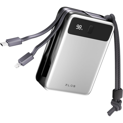 ZLOS Power Bank with Built In Cable 20000mAh 65W