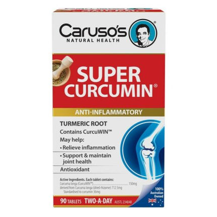 Caruso's Super Curcumin Tabs 90 - OhYouLuckyDuck.com.au