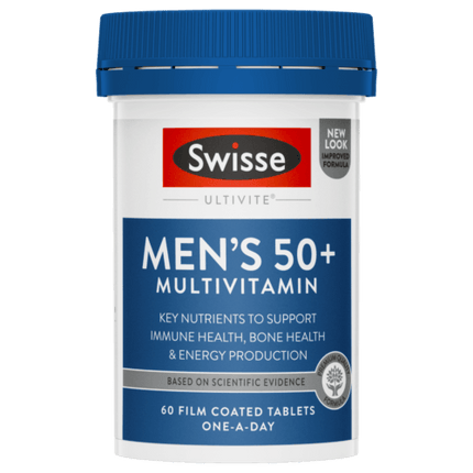Swisse Men's Ultivite 50+ Multivitamin 60 Tablets - OhYouLuckyDuck.com.au