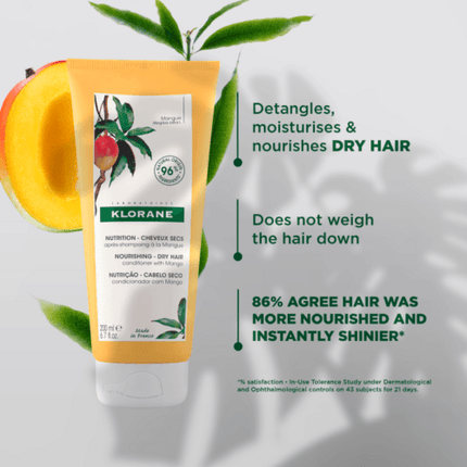 Klorane Nourishing Dry Hair Conditioner with Mango 400ml - OhYouLuckyDuck.com.au
