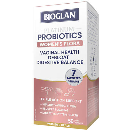 Bioglan Platinum Probiotics Women's Flora 50 Hard Capsules