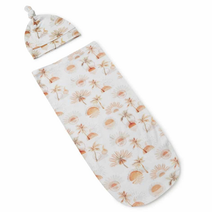 Snuggle Hunny Kids Swaddle Sack & Beanie Set Paradise