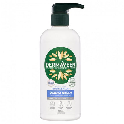 DermaVeen Sensitive Relief Eczema Cream 500mL - OhYouLuckyDuck.com.au