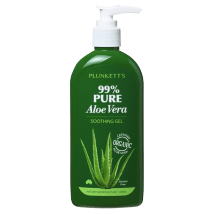 Plunketts 99% Pure Aloe Vera Soothing Gel Pump 240ml - OhYouLuckyDuck.com.au
