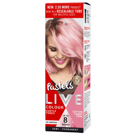 Schwarzkopf Live Colour Pastels Cotton Candy Pink 75ml - OhYouLuckyDuck.com.au