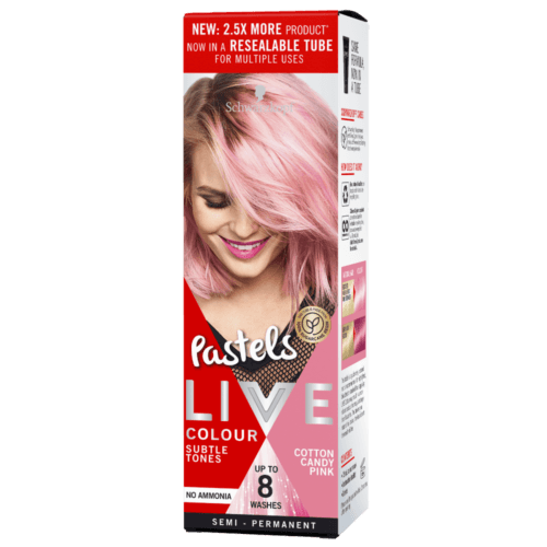 Schwarzkopf Live Colour Pastels Cotton Candy Pink 75ml - OhYouLuckyDuck.com.au