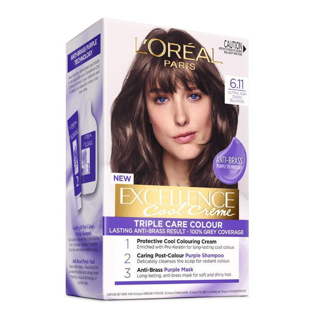 L'Oreal Excellence Cool Creme - 6.11 Ultra Ash Dark Blonde - OhYouLuckyDuck.com.au