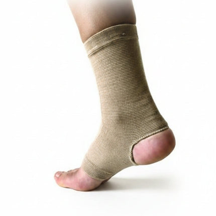Bodyassist Slip On Basic Elastic Ankle Support Beige Medium