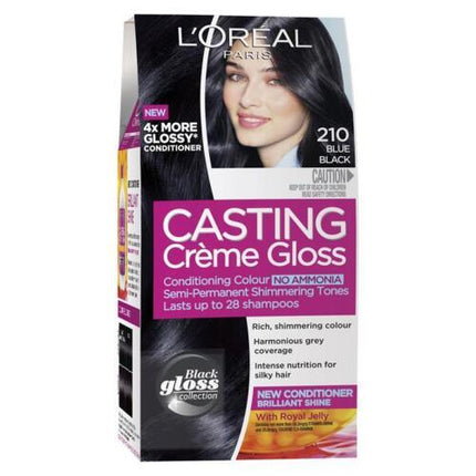 L'Oréal Cast Crème 210 Blue Black - OhYouLuckyDuck.com.au