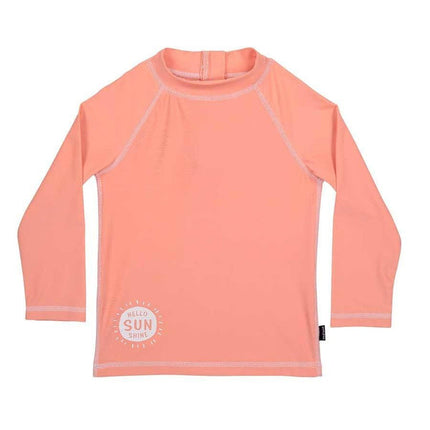 Bedhead Hats Kids Rash Vest UPF50 Plus Peach 1 to 2 Years Medium