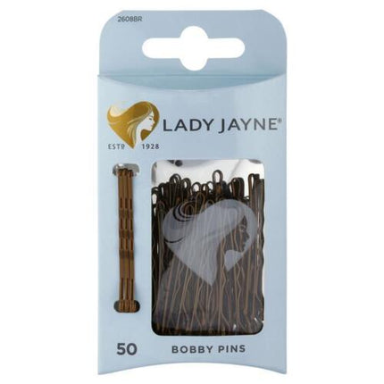 Lady Jayne Brown Bobby Pins 50 Pack - OhYouLuckyDuck.com.au