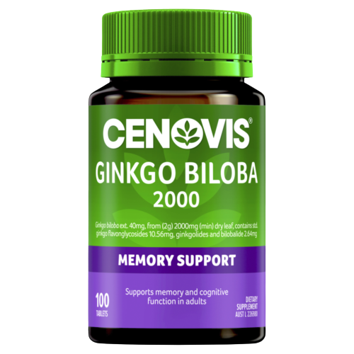Cenovis Ginkgo Biloba 2000 Value 100 Tablets - OhYouLuckyDuck.com.au