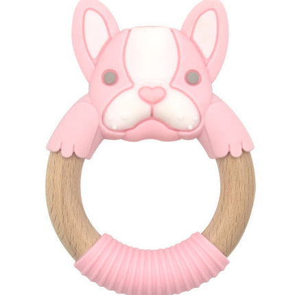Bibibaby Frankie Frenchy Pink Teething Ring for Soothing Gums