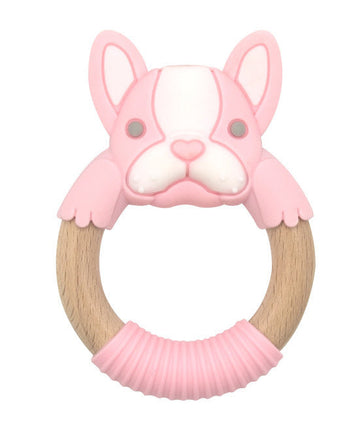 Bibibaby Frankie Frenchy Pink Teething Ring for Soothing Gums