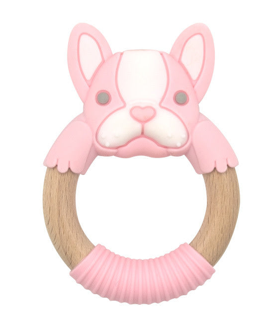 Bibibaby Frankie Frenchy Pink Teething Ring for Soothing Gums