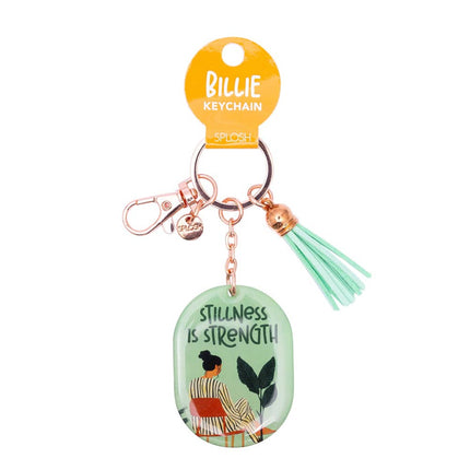 Billie Strength Keychain With Rose Gold Hardware And Tassel 11.5CM