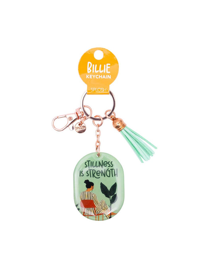 Billie Strength Keychain With Rose Gold Hardware And Tassel 11.5CM