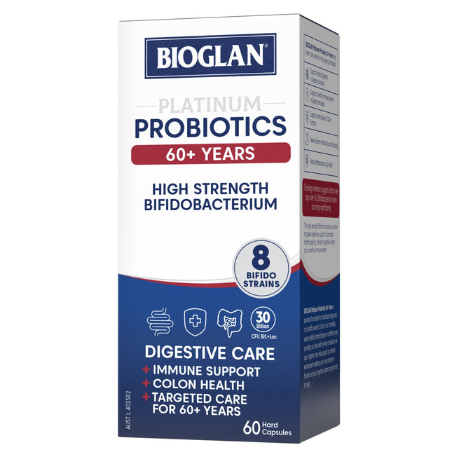 Bioglan Platinum Probiotics 60+ Years 60 Caps - OhYouLuckyDuck.com.au
