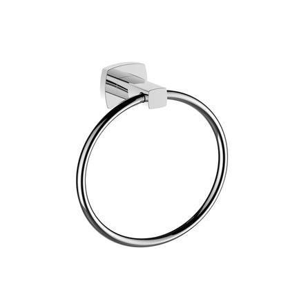 Ania Luxus Towel Ring Wall Mounted Bathroom Hand Towel Holder in Chrome Finish