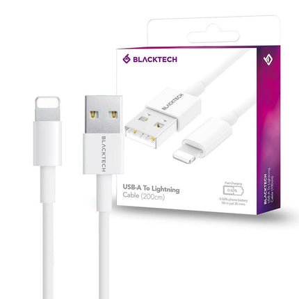 Blacktech USB A to Lightning Fast Charging Cable 2m