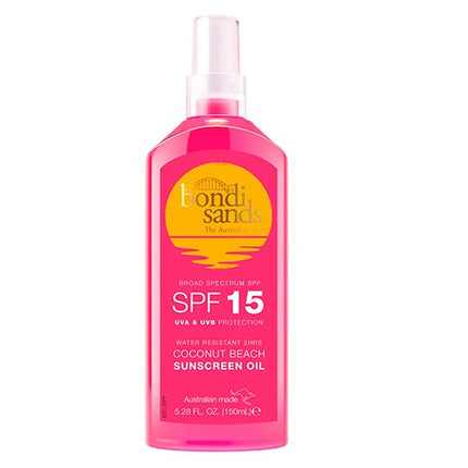 Bondi Sands Sunscreen Oil SPF 15+ for Broad Spectrum UVA and UVB Protection 150ML