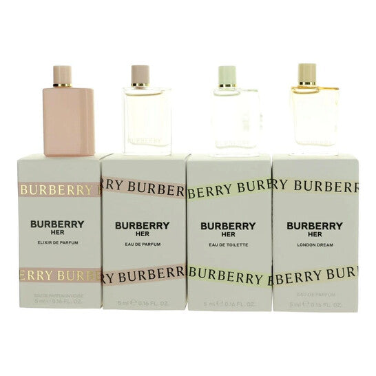 Burberry Her 4 Piece Miniature Fragrance Gift Set 4X5ML