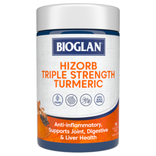 Bioglan Hi-Zorb Triple Strength Tumeric 100 Tablets - OhYouLuckyDuck.com.au