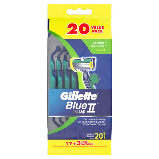 Gillette Blue 2 Sensor Disposable Razors 20 Pack