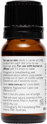 Natio Patchouli Essential Oil 10ml - OhYouLuckyDuck.com.au