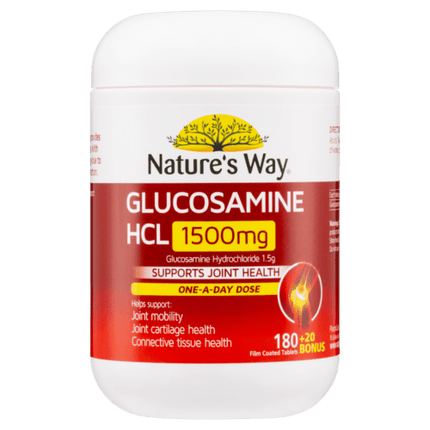 Natures Way Glucosamine 1500mg 180 plus 20 Tablets - OhYouLuckyDuck.com.au