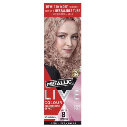 Schwarzkopf Live Colour Metallic Rose Gold 75mL - OhYouLuckyDuck.com.au