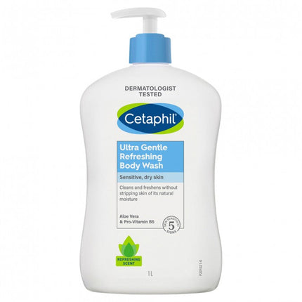Cetaphil Ultra Gentle Refreshing Body Wash 1L - OhYouLuckyDuck.com.au