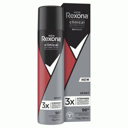 Rexona Men Clinical Protection Sport Aerosol Deodorant 180ml - OhYouLuckyDuck.com.au