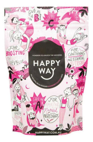 Happy Way BCAA Powder Raspberry 300g